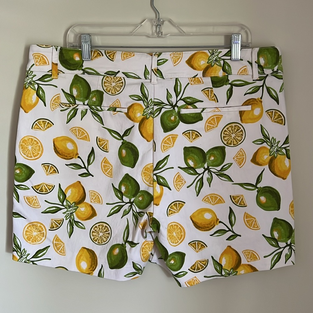 ISAAC MIZRAHI NEW YORK Lemons 🍋 And Limes 🍋‍🟩 Print Shorts